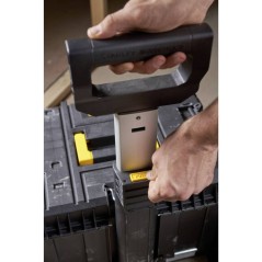 Stanley Fatmax Tstak Storage Box - Sturdy, Stacked, and Versatile Organization Solution!